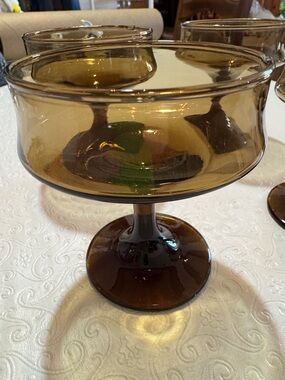 Smoke Brown Libby Champagne/Shurbert Glasses